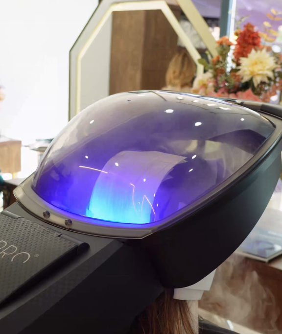 Equipamento Nano Mist em funcionamento no salão